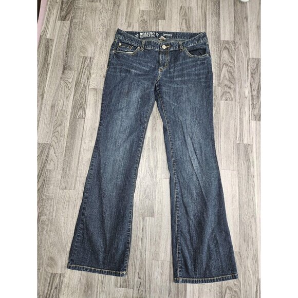 (3/$35) Mossimo Supply Co Jeans Womens 13 Blue Bootcut Stretch Denim Mid Rise - Picture 1 of 11
